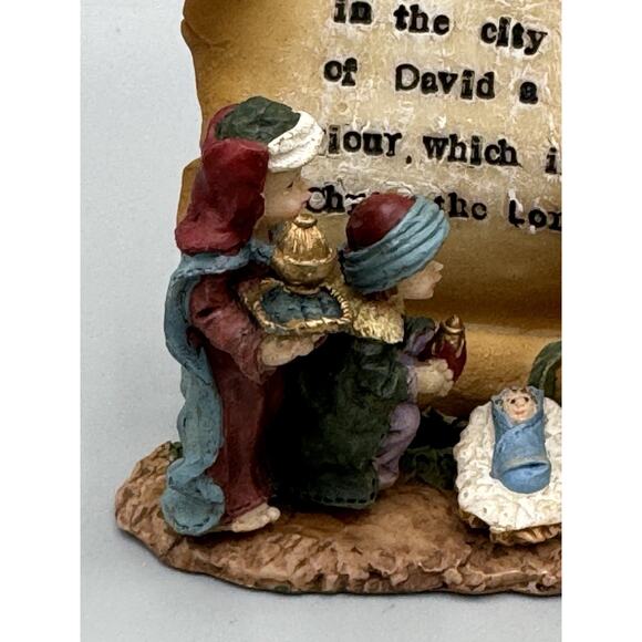 Nativity Scene Bible Verse Luke 2:11 Figurine Baby Jesus 3 Kings K’s Collection - Picture 2 of 8